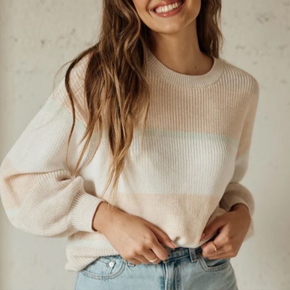 Gentle Fawn Fonda Sweater in Peach Stripe